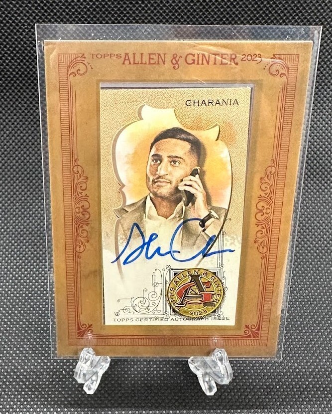 2023 Topps Allen Ginter Baseball Shams Charania Mini Framed Auto MA-SC Reporter