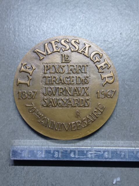 Medaille 70 Jahre Le Messager Tagebuch Savoyard Bronze REF02160J