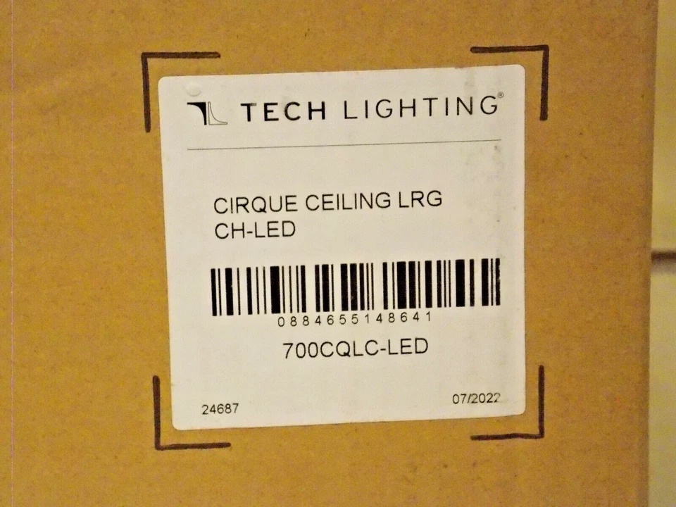 Tech Lighting 700CQLC Cirque 11" Wide LED Flush Mount Light w LED Module-Chrome - Image 2 of 3