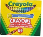 Crayola Crayons 64 Colours Sharpener Included Made by 100% Renewable energy##