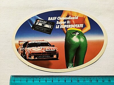 Aufkleber BASF CHROMDIOXID Super Vintage 80s Alt Sticker