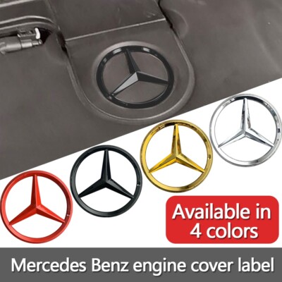Aluminum Metal Car Sticker Engine Cover Decal for Mercedes Benz A- C- E-Class