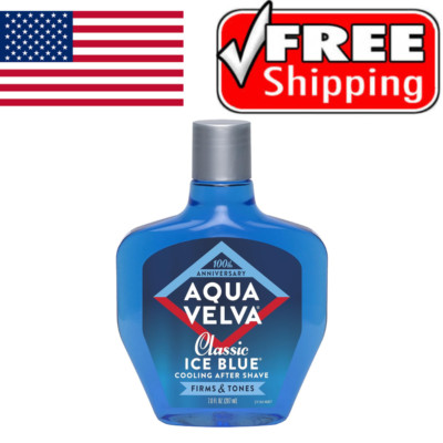 Aqua Velva after Shave Classic Ice Blue Soothes Cools and Refreshes Skin 7 Ounce