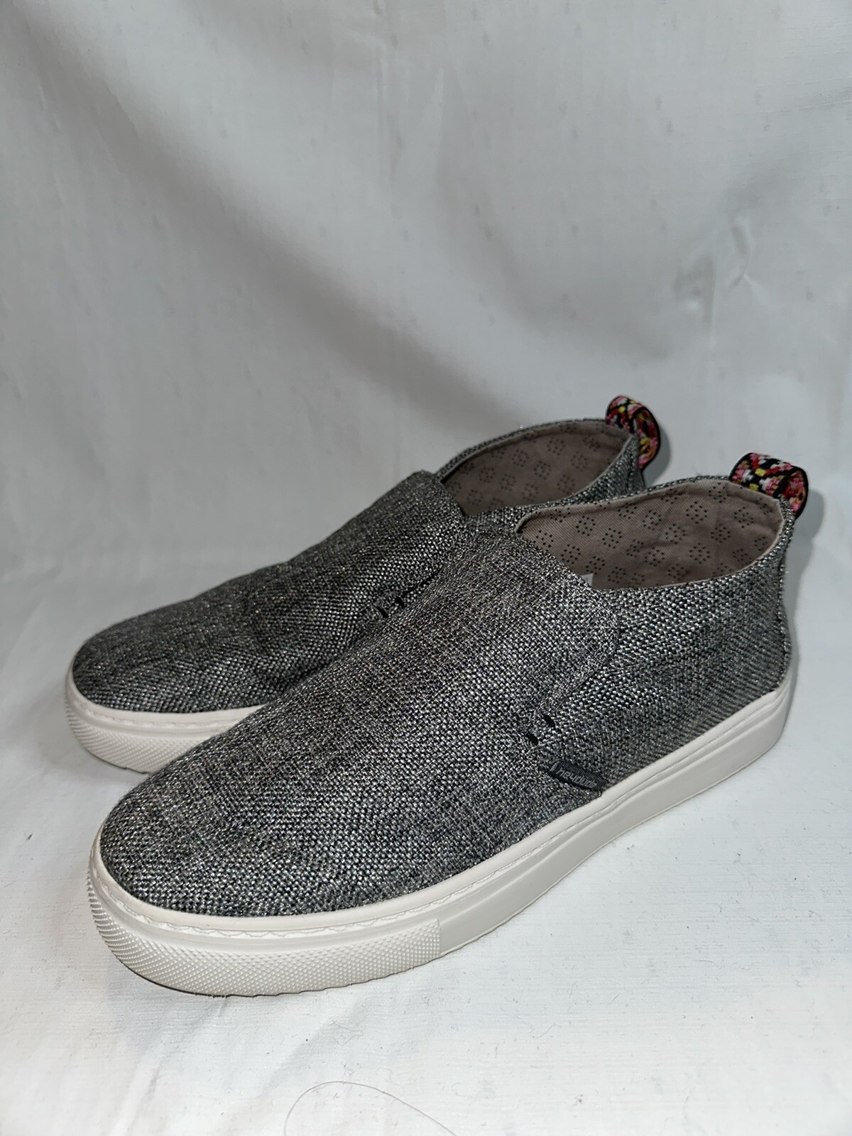 Women's Hey Dude Peyton Linen Comfort Shoes Size 8 Gr… Gem