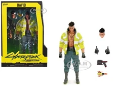DAVID 6" MOVEABLE FIGURE W/ACCESSORIES & ALTERNATES "CYBERPUNK" BY JADA 35004