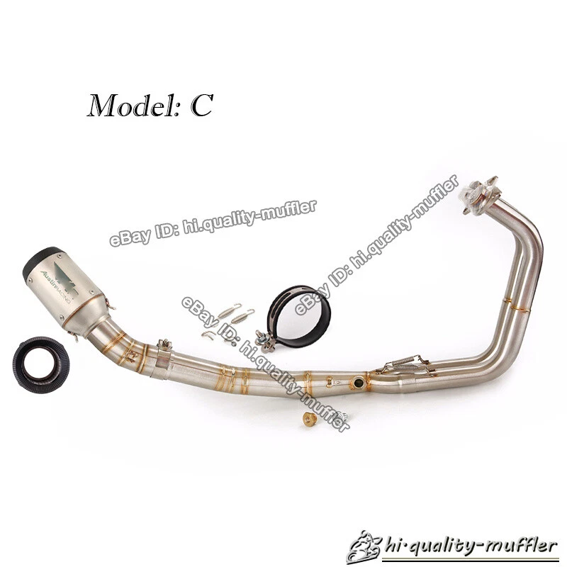 Silenciador de fibra de carbono para tubo de escape Kawasaki Ninja 400 Ninja 250 Z400 Foto 4 de 4