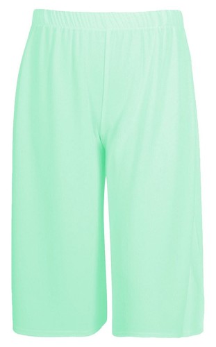 Pantalones Cortos Culottes Mujer Pierna Ancha Damas Elástico Estampado Elástico Talla Grande - Imagen 10 de 38