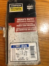 Box 30 Stainless Concrete Anchors Simpson Strong-Tie DIA37SS  -3/8" 303/ 304 SS