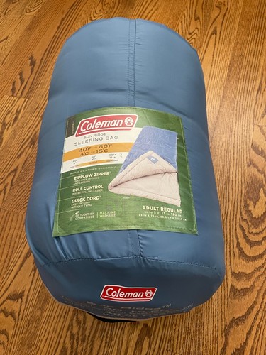 Coleman Sun Ridge 40°F Warm Weather Schlafsack, blau