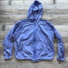 Athleta Expedition Hike Shell Jacket Womens Medium Purple Wind Drawcord Waist