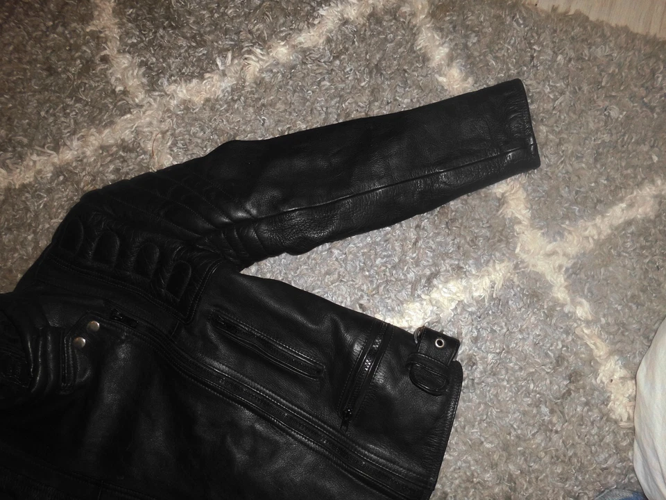 MODEKA Hochwertige Damen Motorradlederjacke Motorradjacke schwarz Gr. 44 - Bild 3 von 4