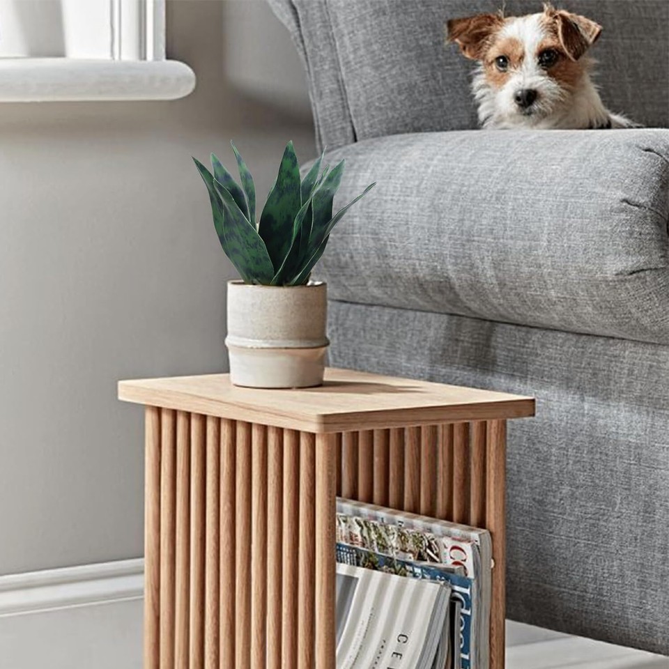 10Pcs Fake Snake Plants Leaves Set 9Inch Artificial Small Sansevieria