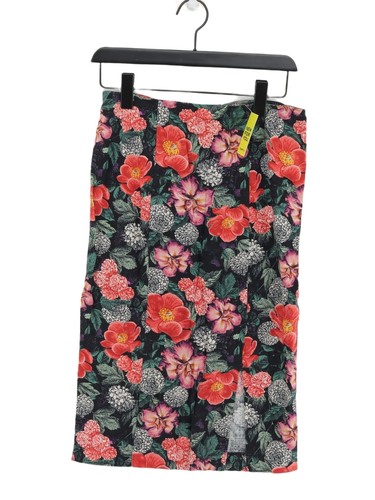 Falda midi para mujer Oasis UK 10 multi algodón con elastano recta y lápiz