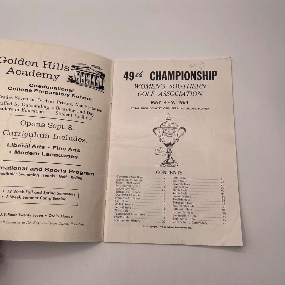 49º Campeonato de la Asociación de Golf del Sur Femenino 1964 Coral Ridge Foto 2 de 4