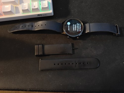 TicWatch C2+ Mobvoi Black Wear OS Smartwatch, Leather & Rubber strap - Picture 5 of 5