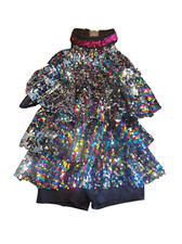 A wish come true dance recital rainbow sparkly jazz tap costume leotard M child