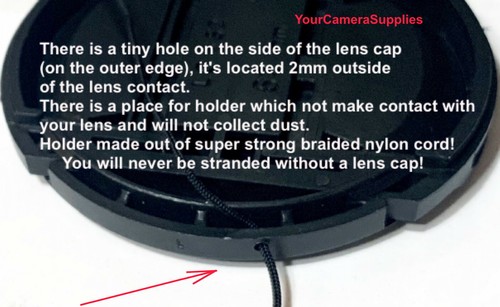 FRONT SNAP ON LENS CAP TO KODAK CAMERA Z650 Z710 Z740 ZD710 EASYSHARE + HOLDER  - Picture 4 of 13