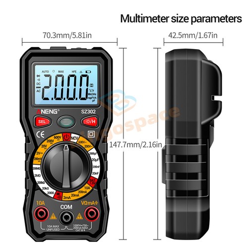 ANENG Digital Multimeter DC AC Voltmeter,Ohm Volt Amp Meter,Measures Volt tester - Picture 40 of 40