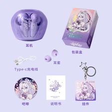 Honkai Impact 3 Kiana Kaslana Wireless Bluetooth Earphone Earbud Headphone New