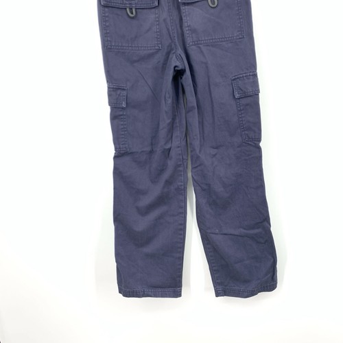 LL Bean Kids Size 12 Large Pants Blue Cargo Straight Leg Canvas Pull On Boys - Picture 7 of 8