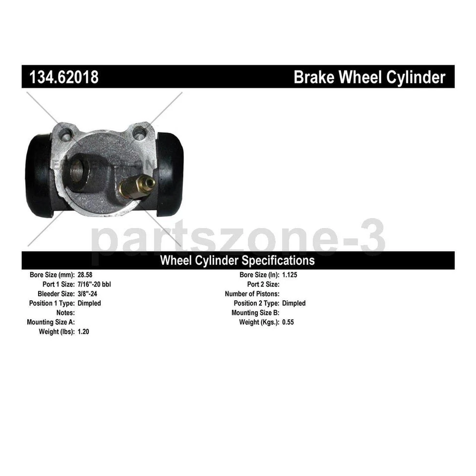 Cilindro de rueda de freno de tambor para Oldsmobile Starfire 1966 1965 1964 1963 1962 1961 Foto 3 de 4