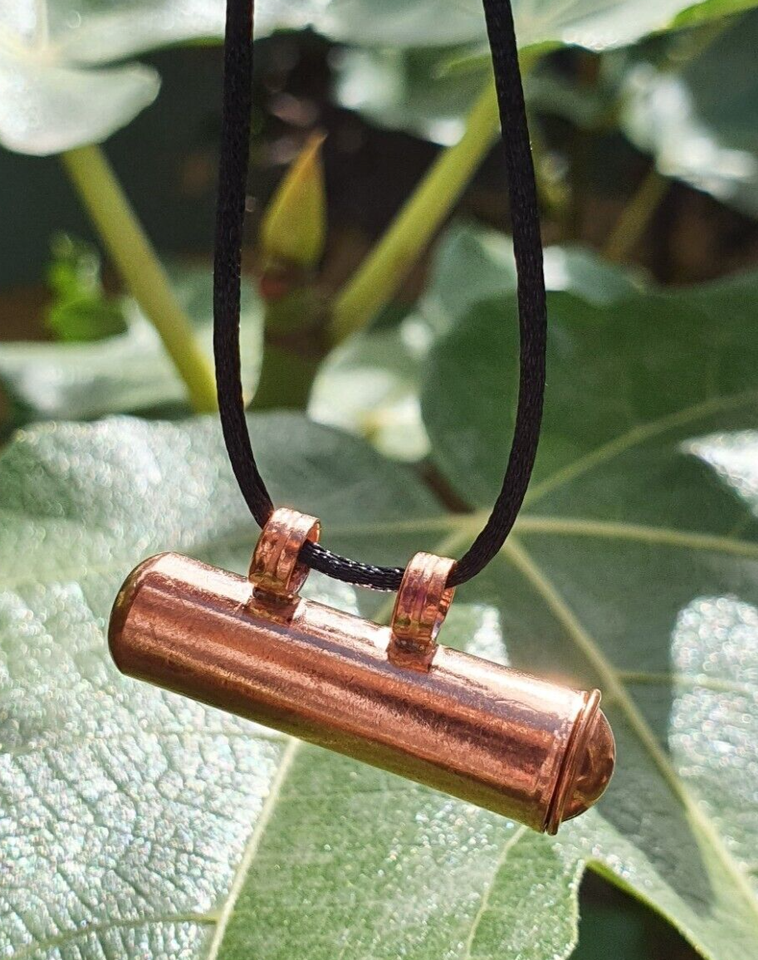 Collier Pendentif Cache Secret Lotus En Bronze - Cordon Ajustable 85 Cm
