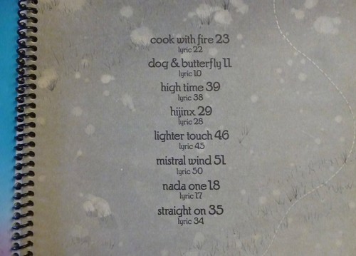 Spiral Bound HEART Songbook DOG & BUTTERFLY 8 songs 56 pgs 1979 Ann Nancy Wilson - Picture 2 of 4