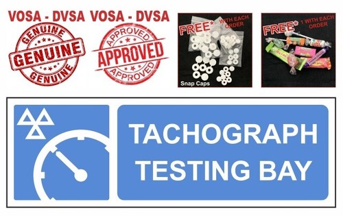 TACHOGRAPH TESTING BAY SIGN. MOT SIGN. TACHO SIGN MOT SIGN PACK. VOSA DVSA TACHO - Picture 1 of 7