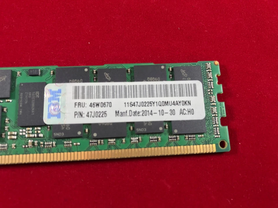 IBM 16GB Memory 46W0670 (DRX4) 1.5V PC3-14900 LP RDIM 47J0225 - Image 3 of 3