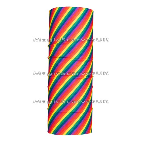 LGBT Pride Rainbow Scarf Cycling Running Snood Neck Warmer Tube Headband Bandana - Picture 7 of 22