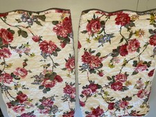 Ralph Lauren Standard Pillow Shams White Floral Red Pink Flower Set