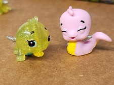 Hatchimals Season 3 Loose Figures, Sandsnake Pink, Newtnat Yellow.