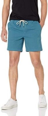 Goodthreads Men's 7'' Inseam Pull-On Comfort Stretch Canvas Short,Teal Blue,2XL