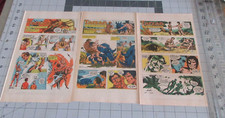 Lot of 3 Tarzan by Edgar Rice Burroughs Sunday comic Strips 1982