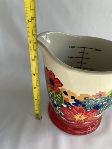 Pioneer Woman Large Ceramic Measuring Cup Dazzling Dahlias 4 Cups 1 Quart - Picture 7 of 8