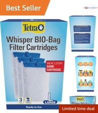 Large Whisper -Bag Replacement Packs - Carbon Filters for Pristine Aquariums