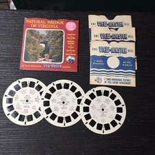 Vintage View-Master 3-Reel Set Natural Bridges Of Virginia Complete Euc A293