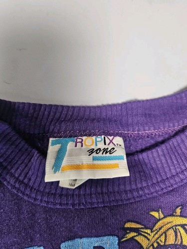 vintage 1987 childrens alf shirt purple tropix zone tag Size 4 - Picture 3 of 4