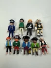 Vintage Playmobil Lot - 9 Figures Pirates, Pilot, Hockey Goalie Vintage