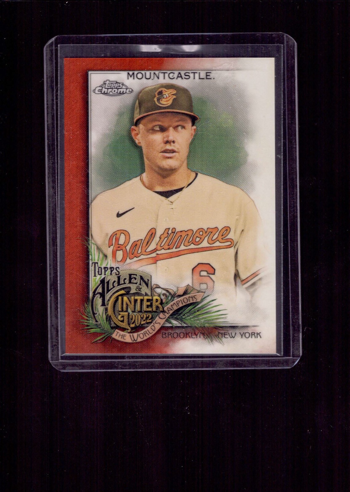 2022 Topps Allen & Ginter Chrome #199 Ryan Mountcastle Orange Refractor #/25