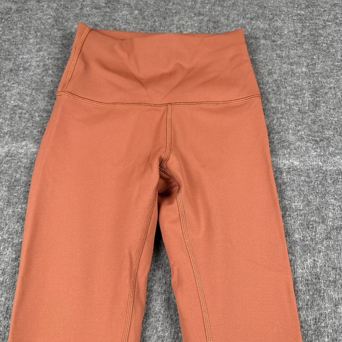 Leggings ajustados de tiro alto Lululemon Wunder Train para mujer talla 2 naranja 28" - Imagen 2 de 7