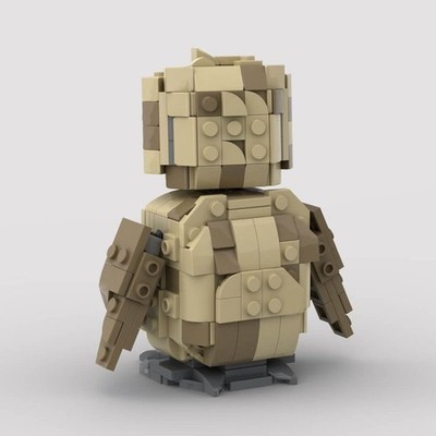 Mocs Bricks Sets Tan Owl Model 4.5 inches Tall 324 Parts Building Toy MOC-155072