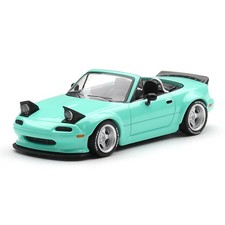 Mini GT 1/64 Mazda MX-5 NA Pandem Mint Green LHD Diecast Scale Model#MGT01249-L