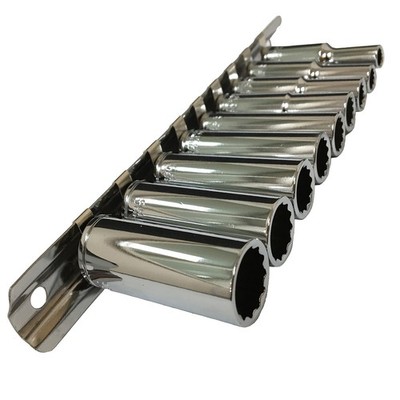 9-teiliges AF Imperial Steckschlüsselsatz 1/4 Zoll Antrieb Deep Elite Double Deep Bi-Hex 12pt Steckschlüssel