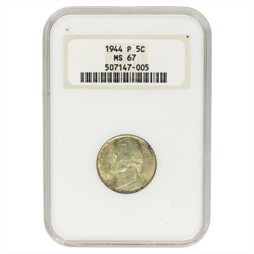 1944P Jefferson War Nickel 5C NGC MS 67