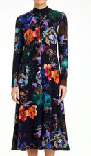 BNWT Johnny Was Was The Janie Favorite Seamed Mock A Line Dress💖Midnight L $185