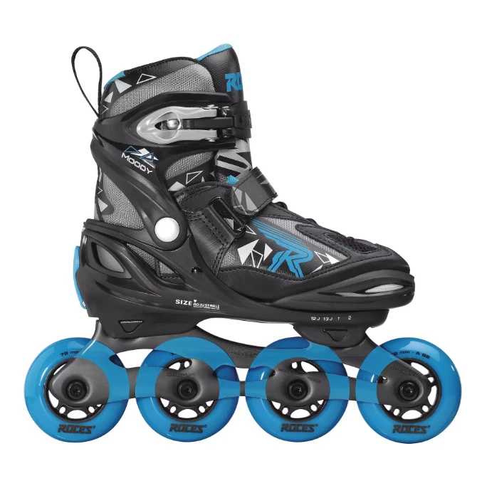 Roces Moody Black/Blue Junior Skates Black (DF) UK 3-6 *REFSSS738 - Image 1 of 1