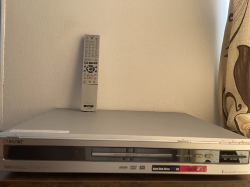 Sony RDR-HXD710 DVD HDD Recorder Silver Tested Working WithRemote (screen faded)