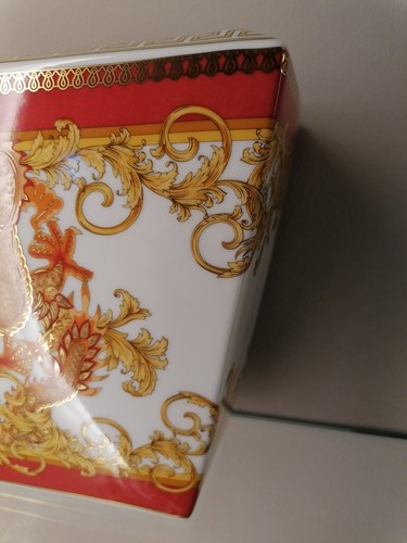 Rosenthal Versace Asian Dream breite (21cm) Vase 1. Wahl reiche Vergoldung - Bild 4 von 14