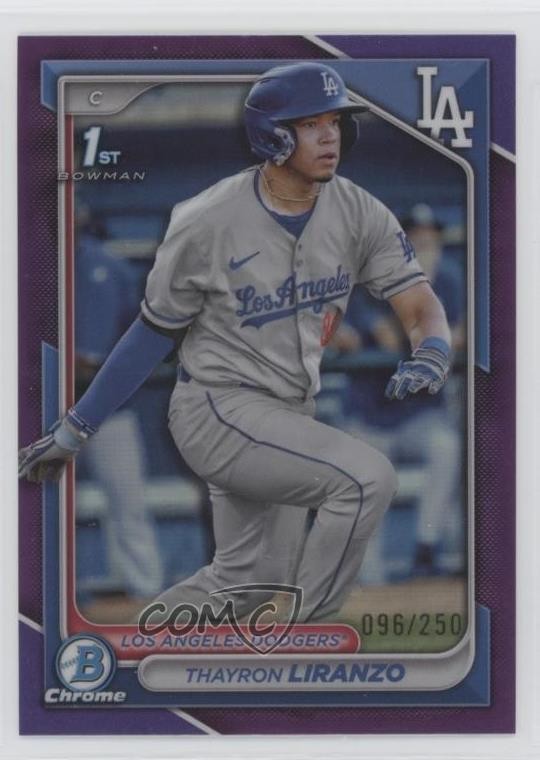 2024 Bowman Chrome Prospects Purple Refractor /250 Thayron Liranzo #BCP-182 14md